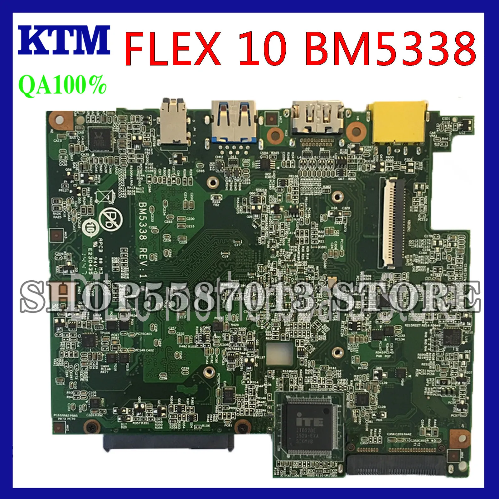 

KEFU BM5338 Mainboard For lenovo FLEX10 FLEX 10 Laptop Motherboard 5B20G94327 CPU N3540 4G/2G RAM Test work 100% original
