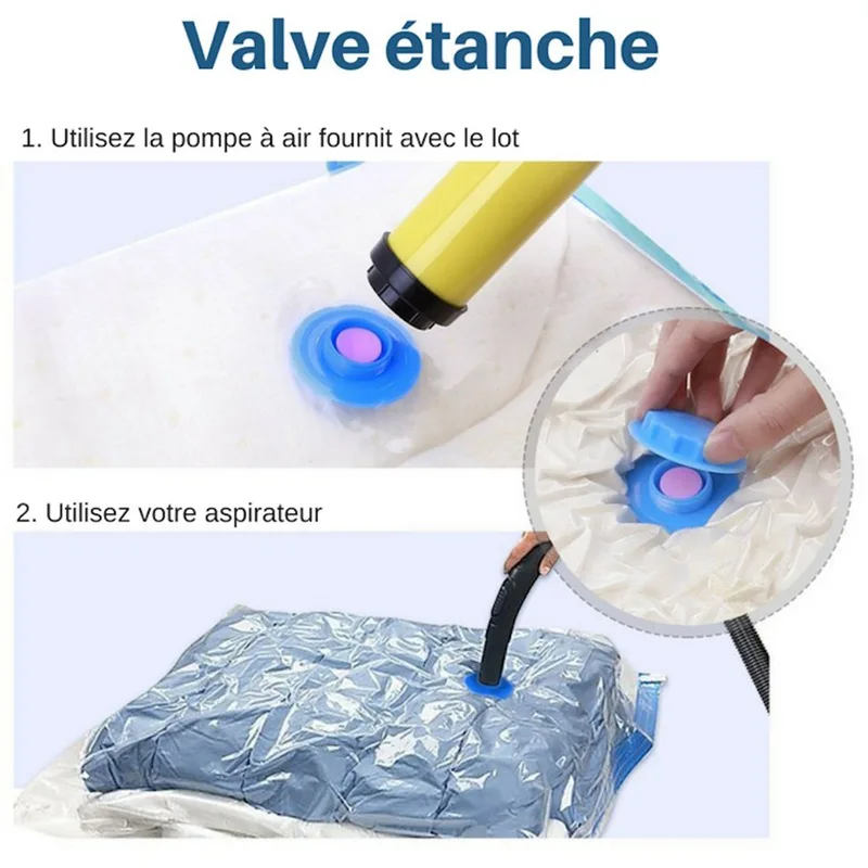 Вакуумный мешок для хранения Boxi с ручным насосом прозрачный органайзер шкафа