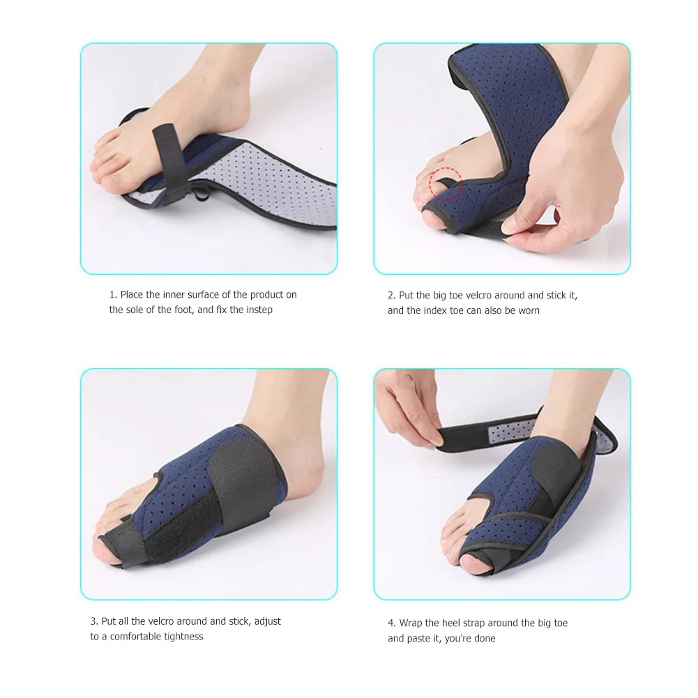 

1pc Toe Separator Correction Hallux Valgus Bunion Corrector Orthotics Feet Bone Thumb Adjuster Pedicure Straightener Foot Care