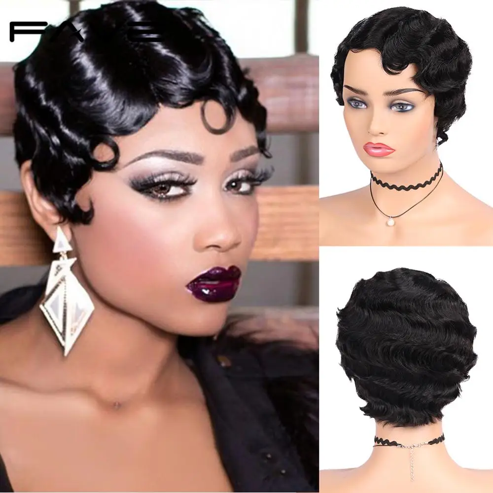 FAVE человеческие волнистые парики короткие бразильские без повреждений в стиле