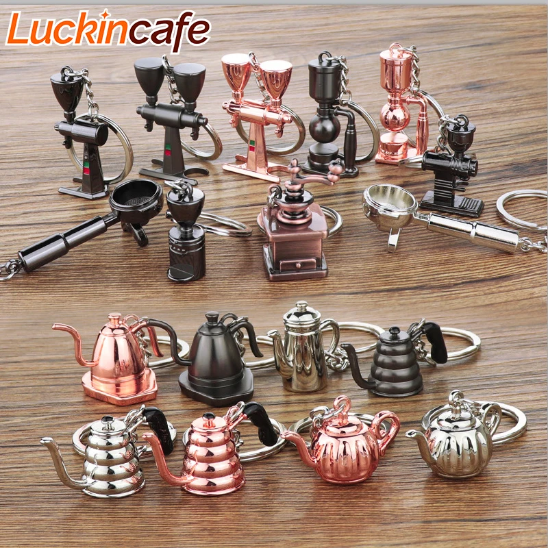 Бариста Кофе вскрытия брелок машина ручка Moka кувшин Портативный Творческий