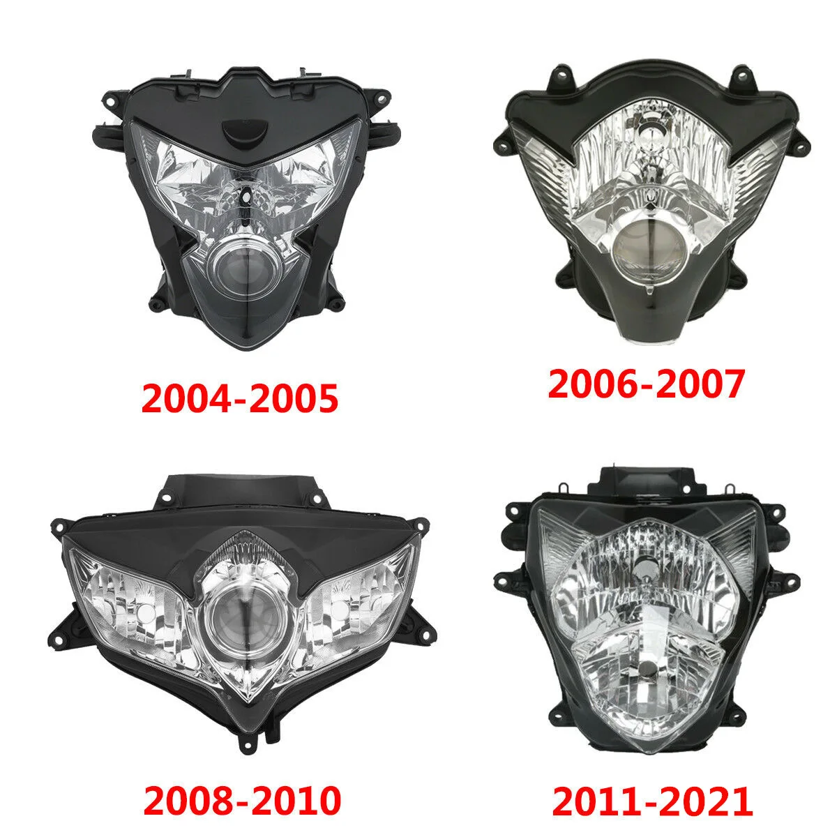 Передняя фара мотоцикла для Suzuki GSXR600 GSX-R 750 2004-2005 2006-2007 2008-2010 2011-2021 |