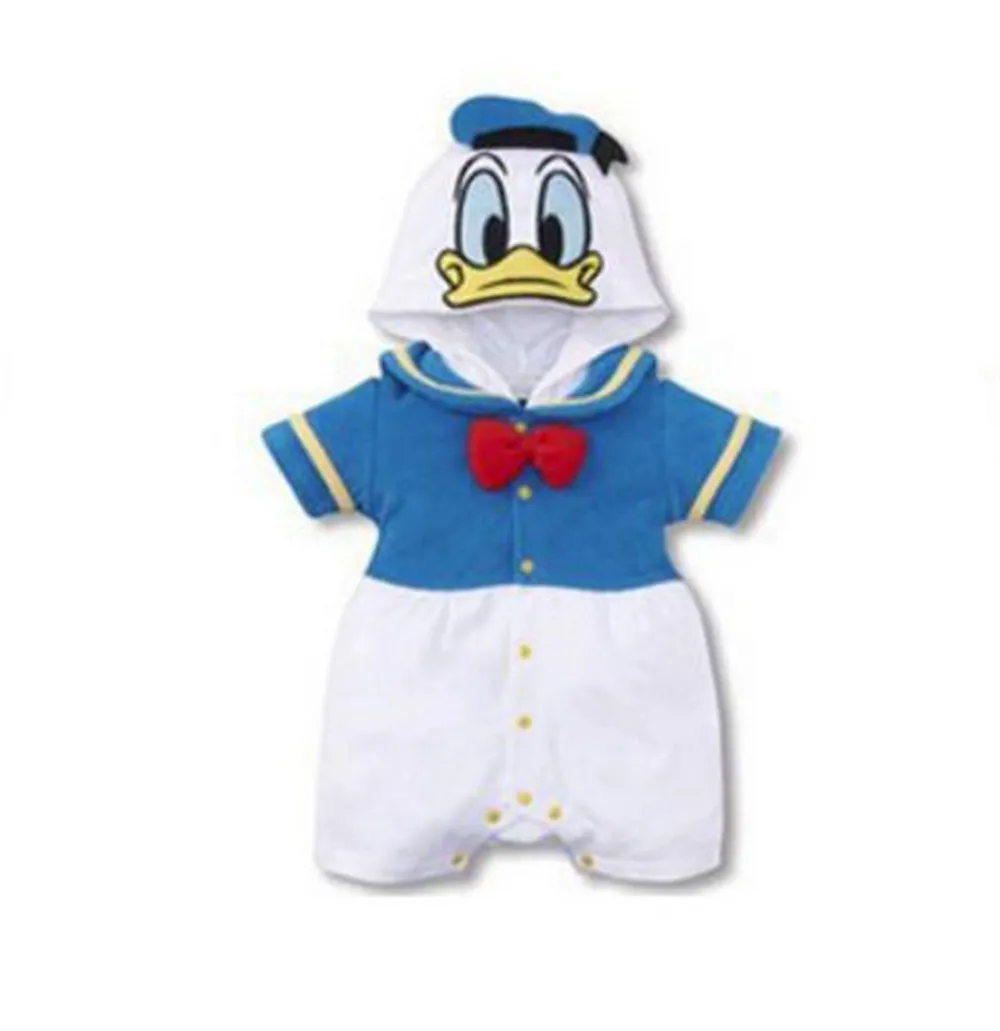 Комбинезоны с рисунками животных для новорожденных Костюм шапкой Хлопковая