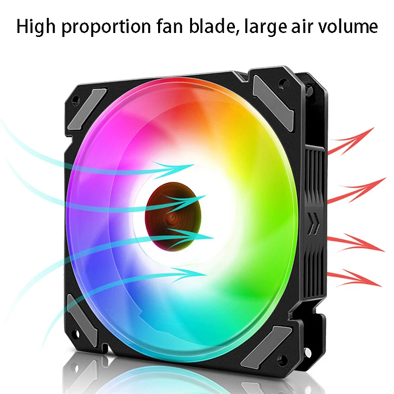Coolmoon Rgb чехол для компьютера вентилятор 12 см синхронный бесшумный беспроводной