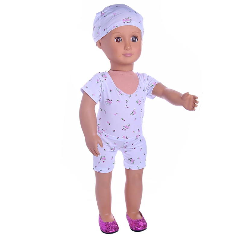 4 стиля купальников + шапочка для плавания милые пижамы 18 дюймовых американских