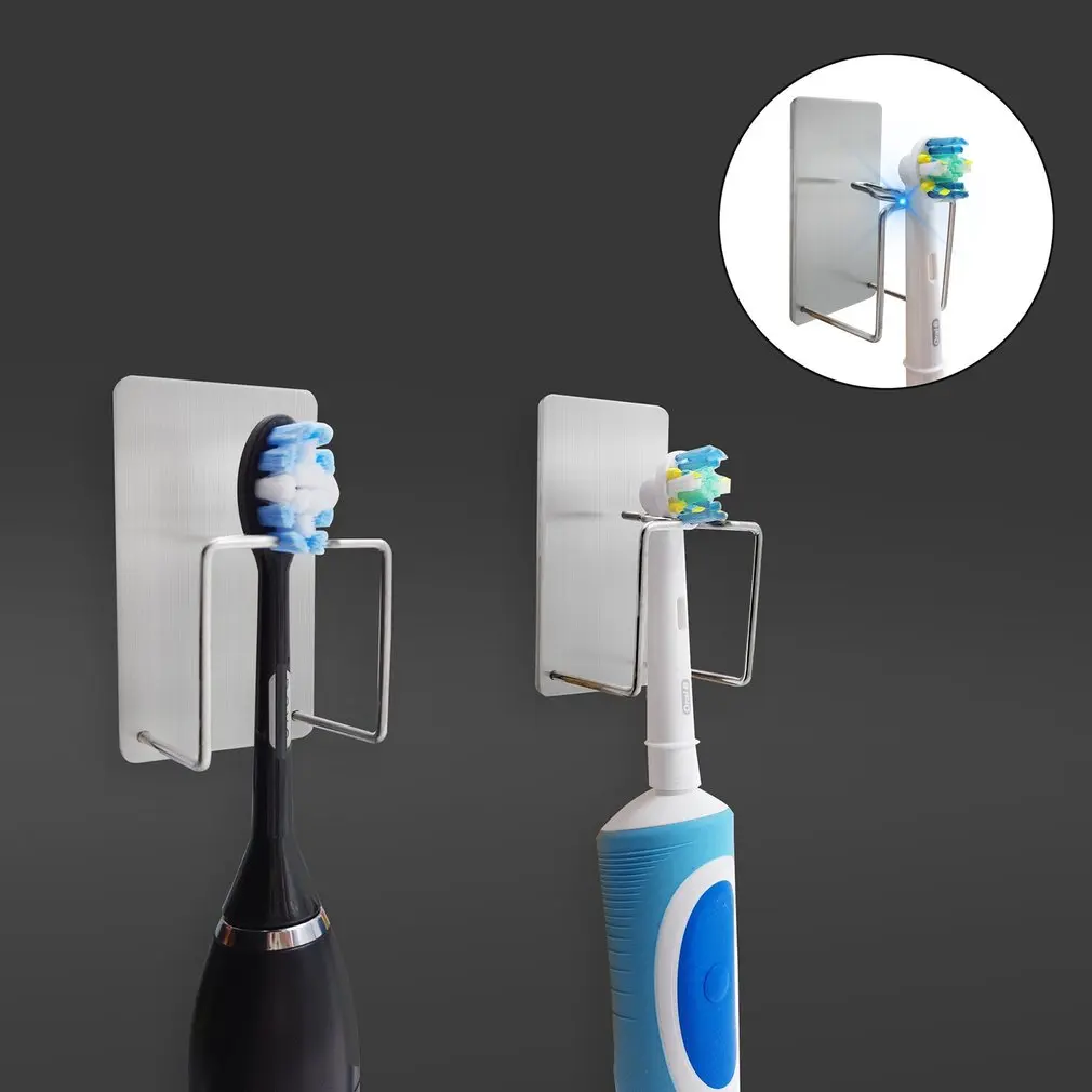 Stainless Steel Toothpaste Holder Bathroom Storage Rack Free Punching Toothbrush Set Electric Brush Head | Обустройство дома