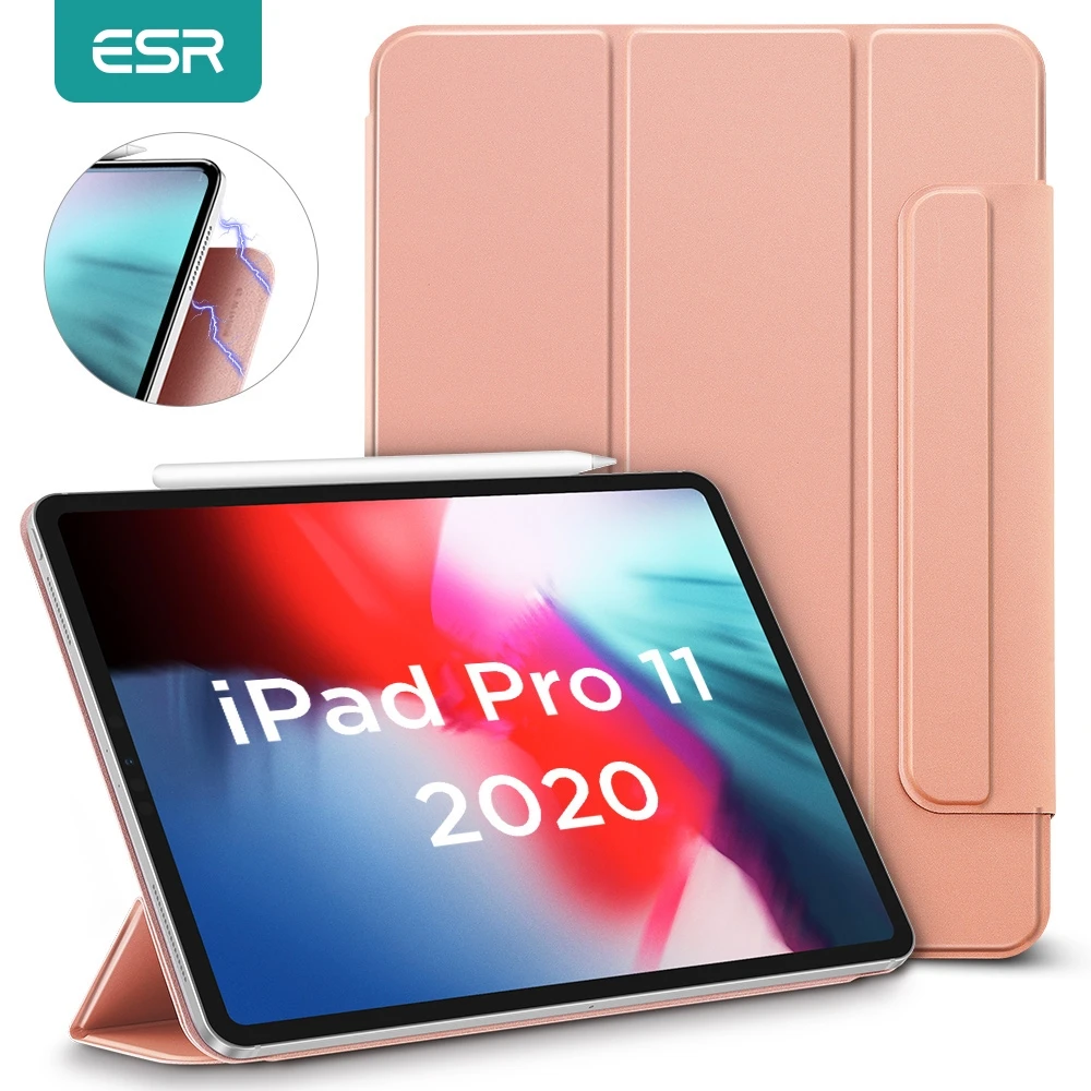 

ESR Case for iPad Pro 2020 2021 11 12.9 Inch Case Secure Magnetic Auto Wake Sleep Shockproof for iPad Pro Cover 12 9 Case 2018