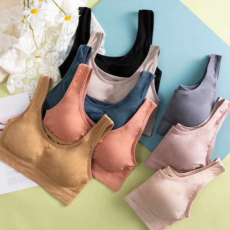 

Эластичная спортивная одежда, женские топы без бретелек, женское однотонное нижнее белье, U-образный бюстгальтер для фитнеса и тренировок с ...