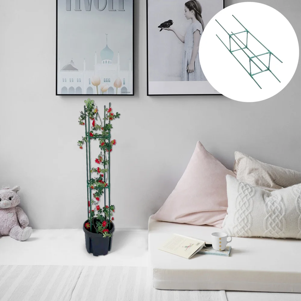 

1pc Plants Climbing Holder Support Pole Plant Support Climbing Frame (Green)