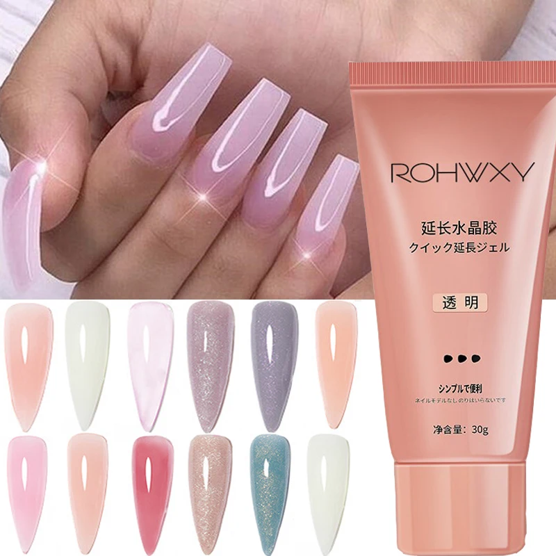 

Nail Extension Glue Lacquer Crystal Jelly UV Building Nail Extension Acrylic Pink White Clear Gel Nail Polish Manicure Tools