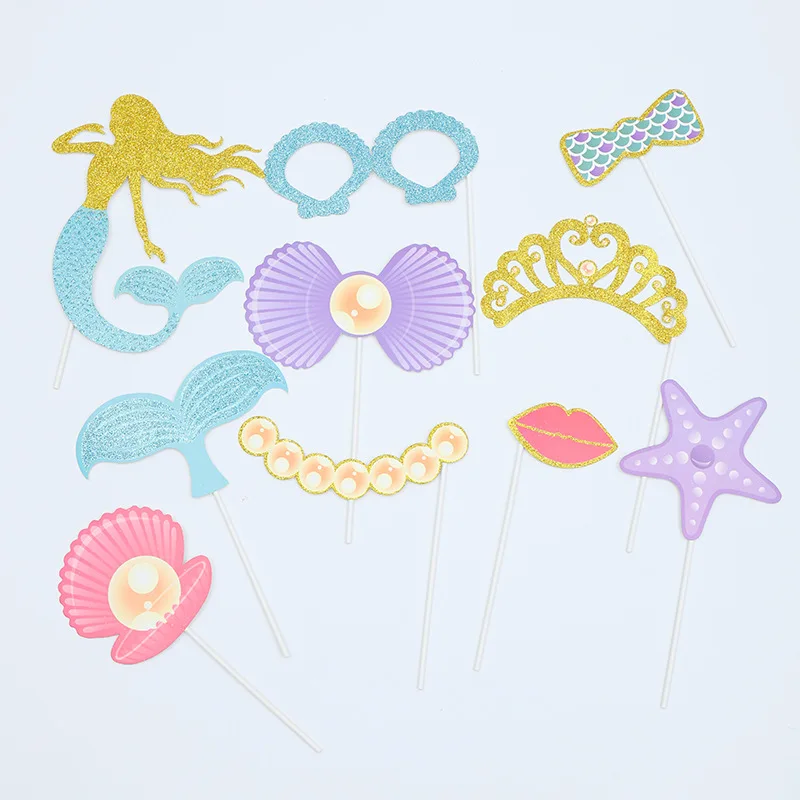 10 шт. вечерние фотобудки с единорогом русалкой фламинго реквизит для украшения