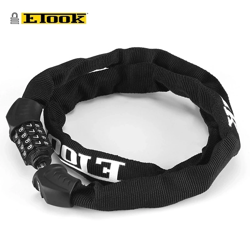 Замок цепной Etook для горного велосипеда 900 мм цвет в ассортименте|Велосипедный