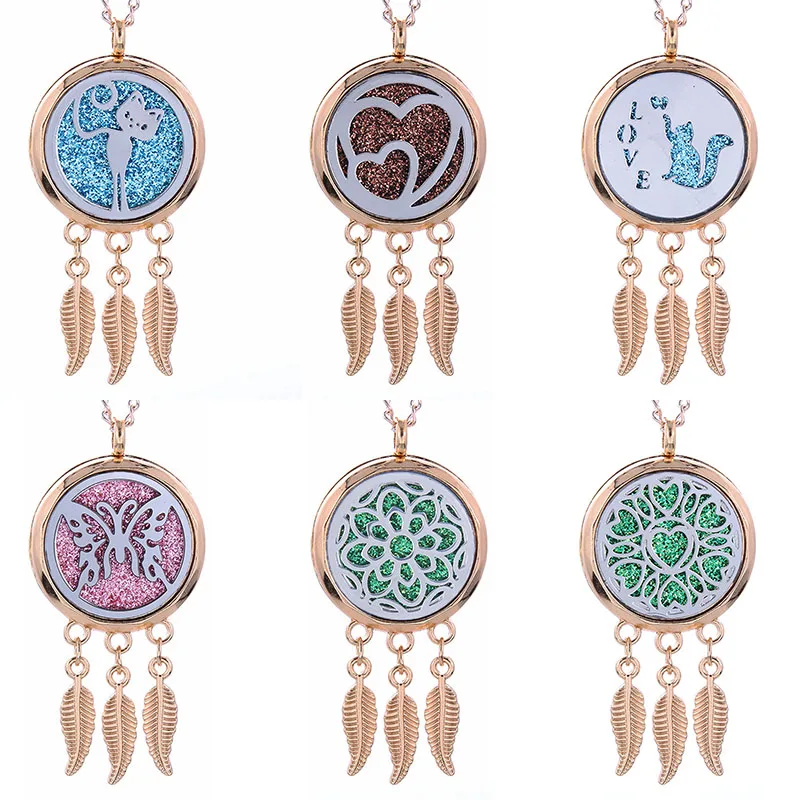 Бум Life ажурное ожерелье с золотым диффузором для ароматерапии ювелирные изделия