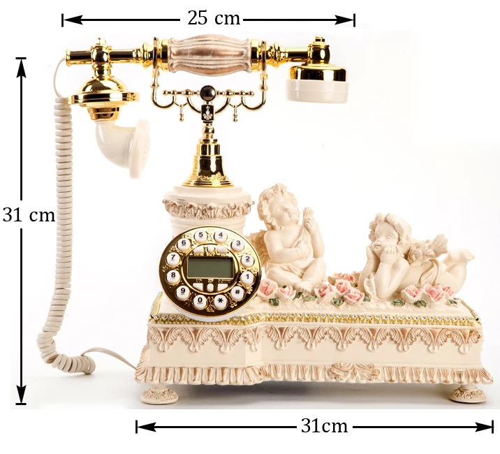 Старинный стационарный телефон старинный проводной Купидон Европейский