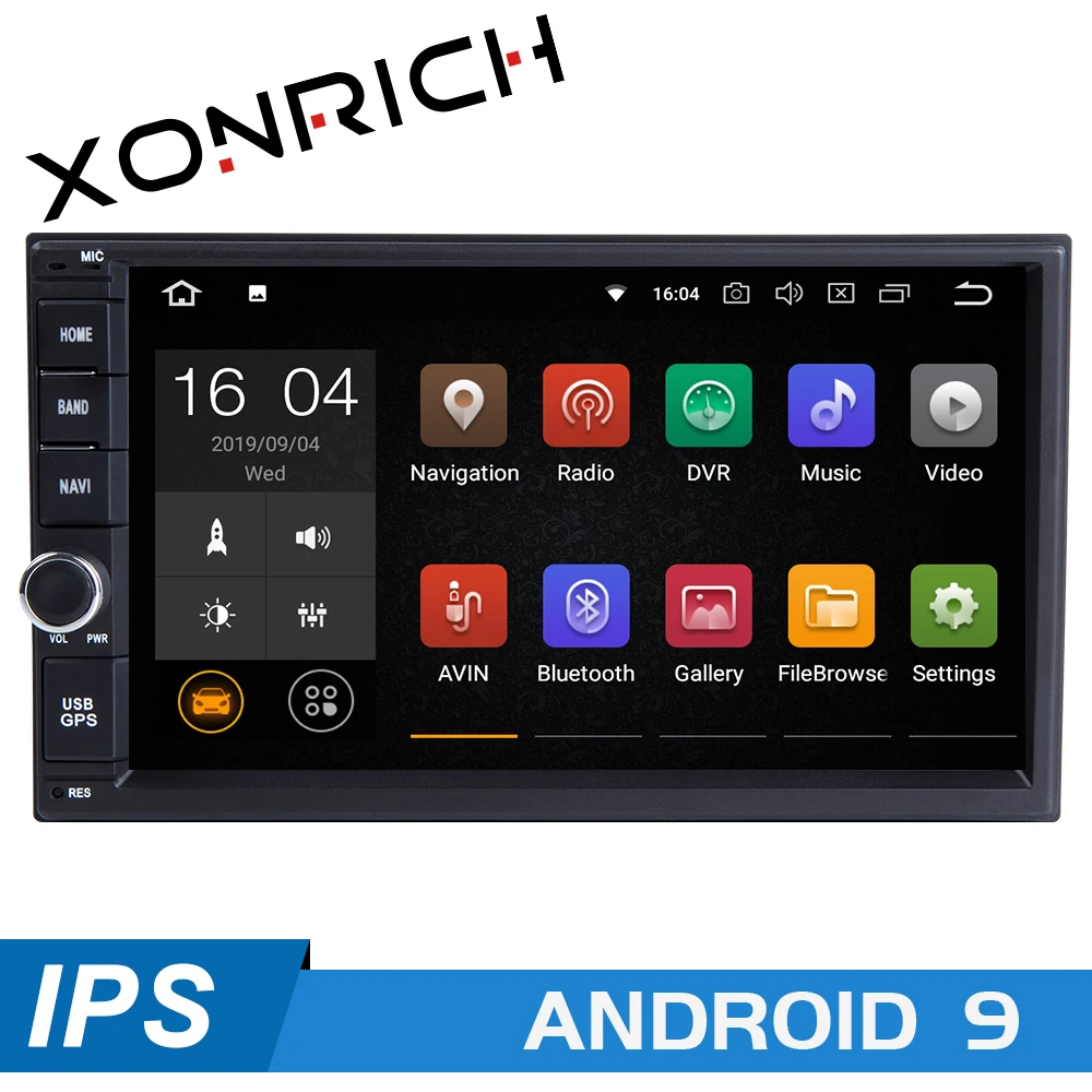 " 2 Гб Авторадио 2 din Android 9 gps Автомобильный Универсальный мультимедиа для Nissan Note Qashqai Xtrail Juke Almera головное устройство стерео навигация