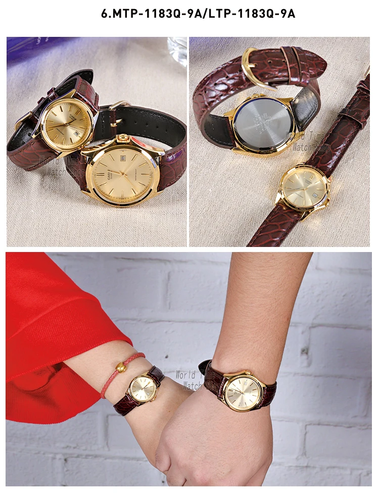 Мужские часы Casio Мужские часы Set Top Brand Роскошные женские часы Кварцевые наручные часы Спортивные мужские часы Водонепроницаемые женские часы Luminous Pair Design Model relogio feminino masculino reloj hombre