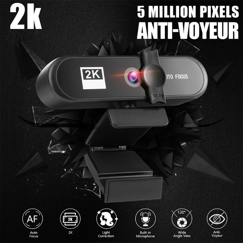 

2021 New 1080P Web 1/2/4/8K Auto Focus Free Drive Web Camera with Mic Privacy Cover for Computer Laptop Video Record Camera Web