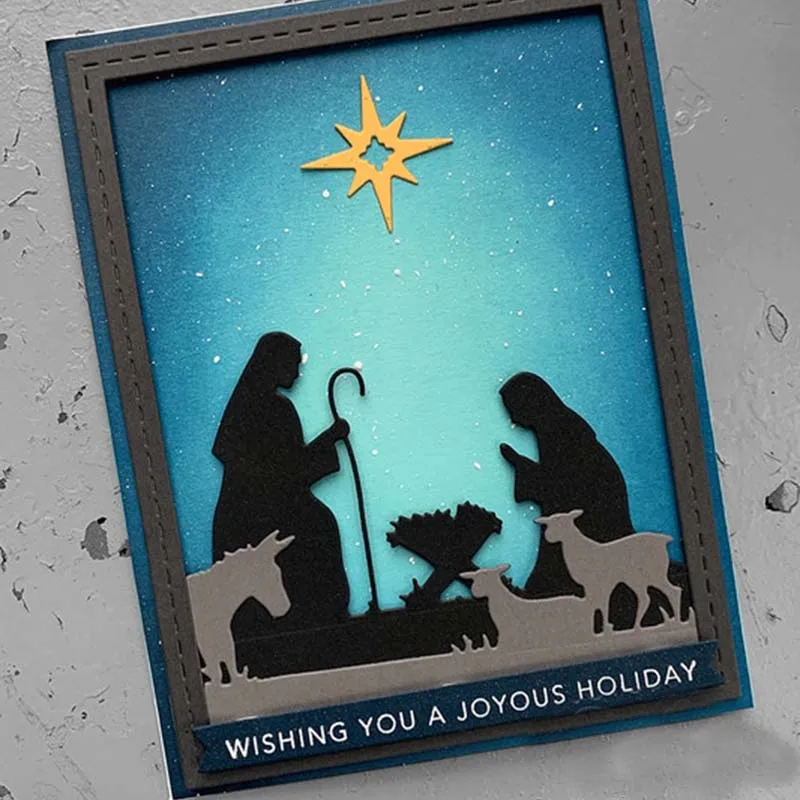 Металлические штампы для вырезания 2 шт. Рождество Спаситель Рожденный