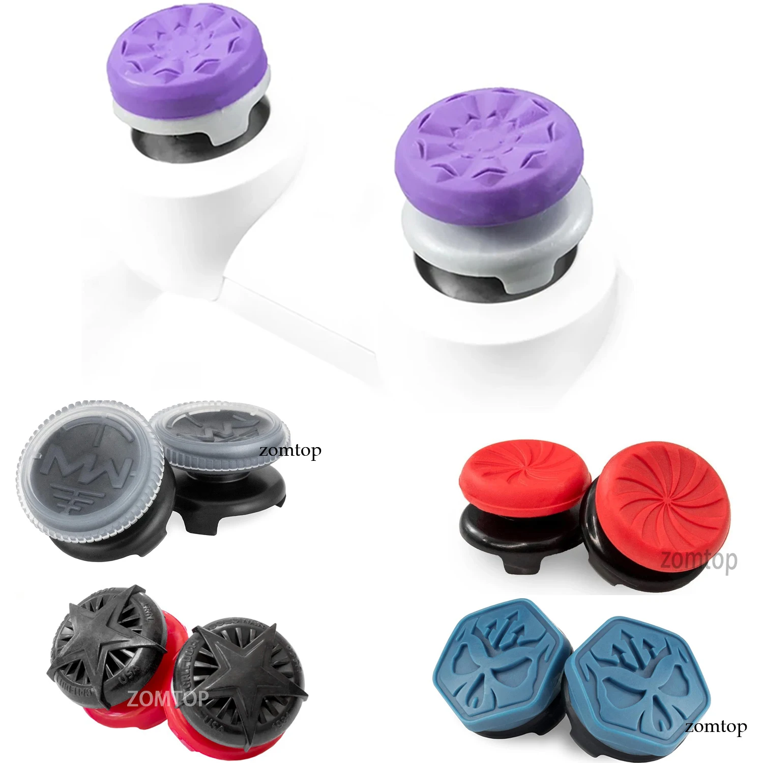ZOMTOP для Игровые приставки 4 (PS4) Thumbsticks гравитационных шлема с накатанной головкой