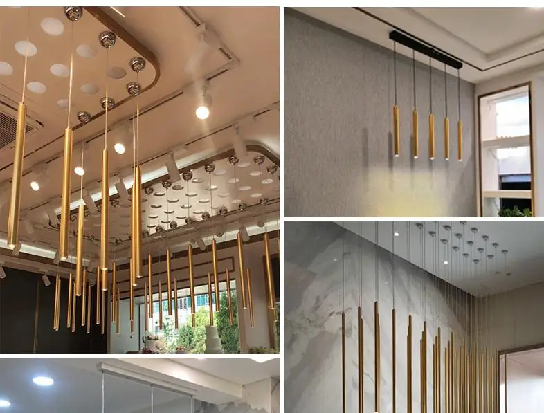 Барный салон алюминиевый трубный светильник Led подвесной COB Светодиодная