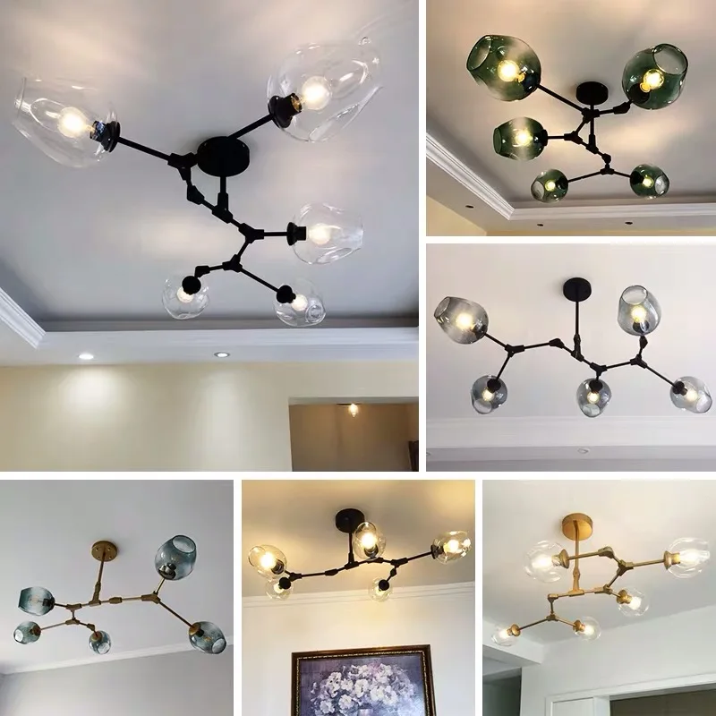 Современная люстра в скандинавском стиле для столовой гостиной светодиодные