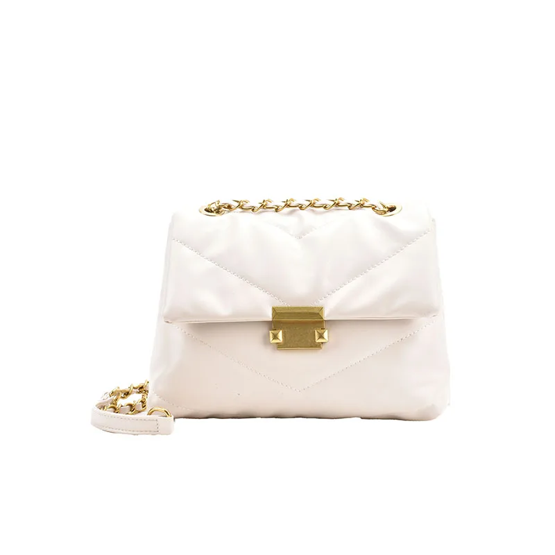 

Casual Chain Shoulder Bags for Women 2021 Designer Solid Color Women's Handbag Fashion Suture Crossbody Bags Ladies Tote Purse
