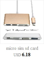 Micro sim sd кард-ридер usb 3,0 кардридер Micro usb-хаб комбо 2,0 3 порта кард-ридер высокоскоростной Мульти USB разветвитель