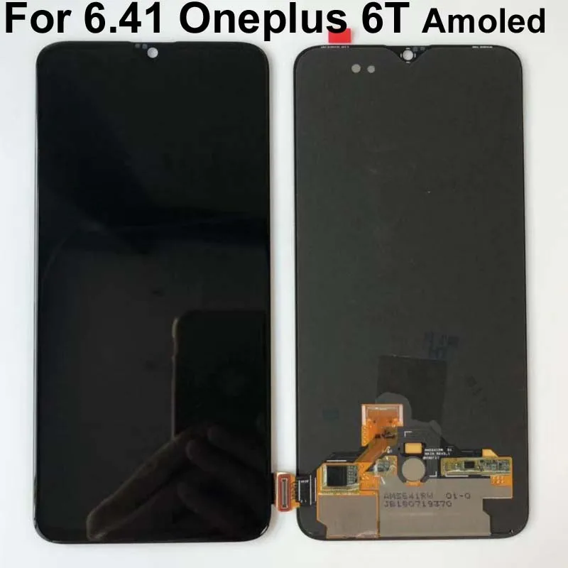 AMOLED 6,41 ''OnePlus 6T ЖК-дисплей Сенсорная панель в сборе One plus 6T ЖК-дисплей дигитайзер дисплей+ рамка