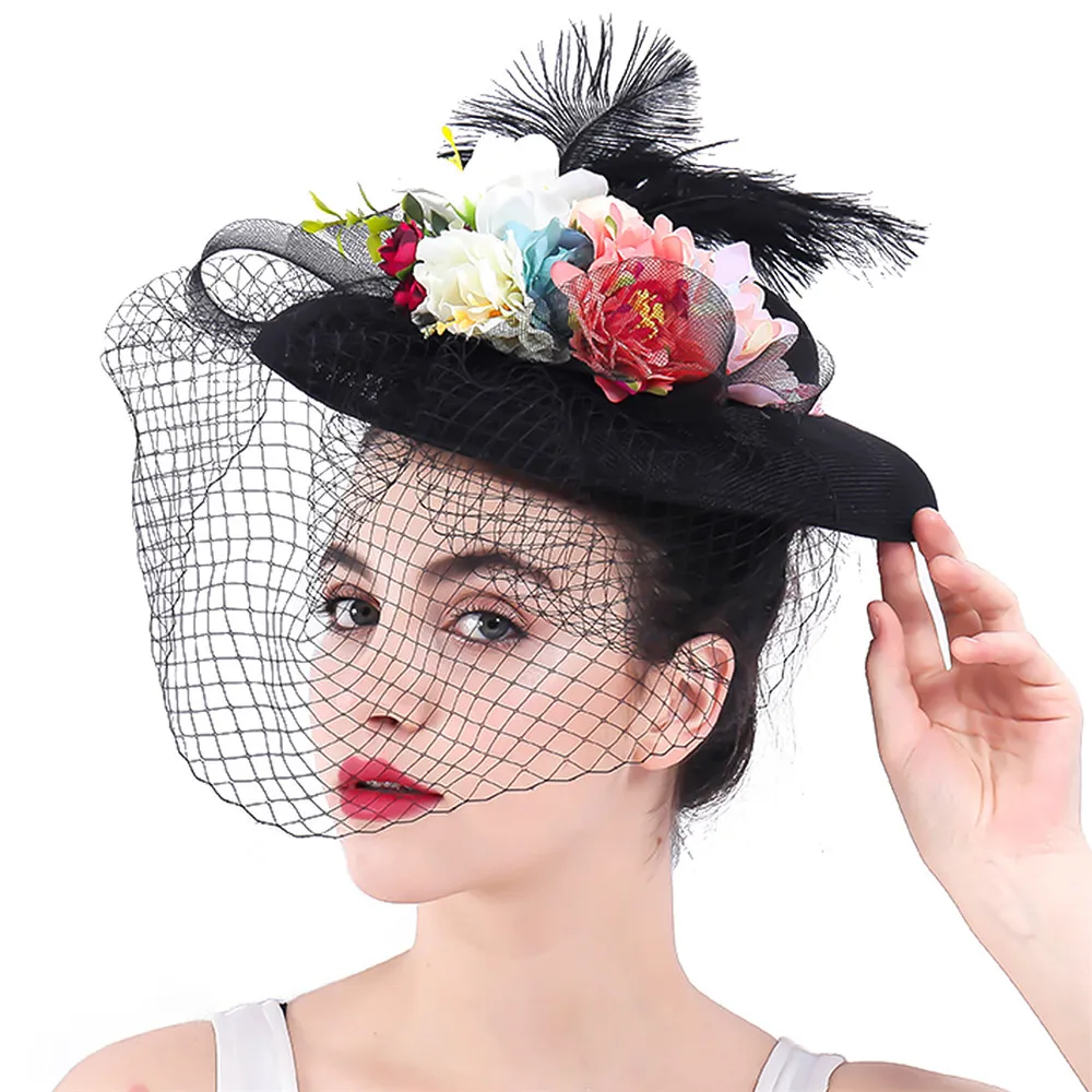 Шляпка-Вуалетка женская с бантом Элегантная Модная кепка цвета слоновой кости