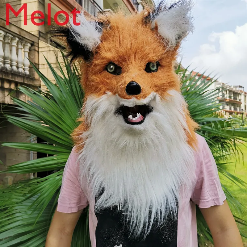 

Animal Headgear Fox Mask Mouth Can Be Opened Cos Masquerade Ball Funny Animal Headdress Recreation Entertainment Authentic
