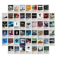 50pcs music album poster postcard photo wall collage kit aesthetic picture cover poster fans collection room bar cafe wall decor