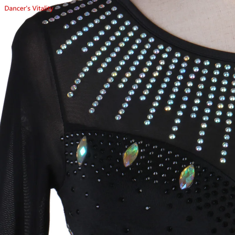 Женское платье для латинских танцев танцевальная одежда с перьями танцевальные