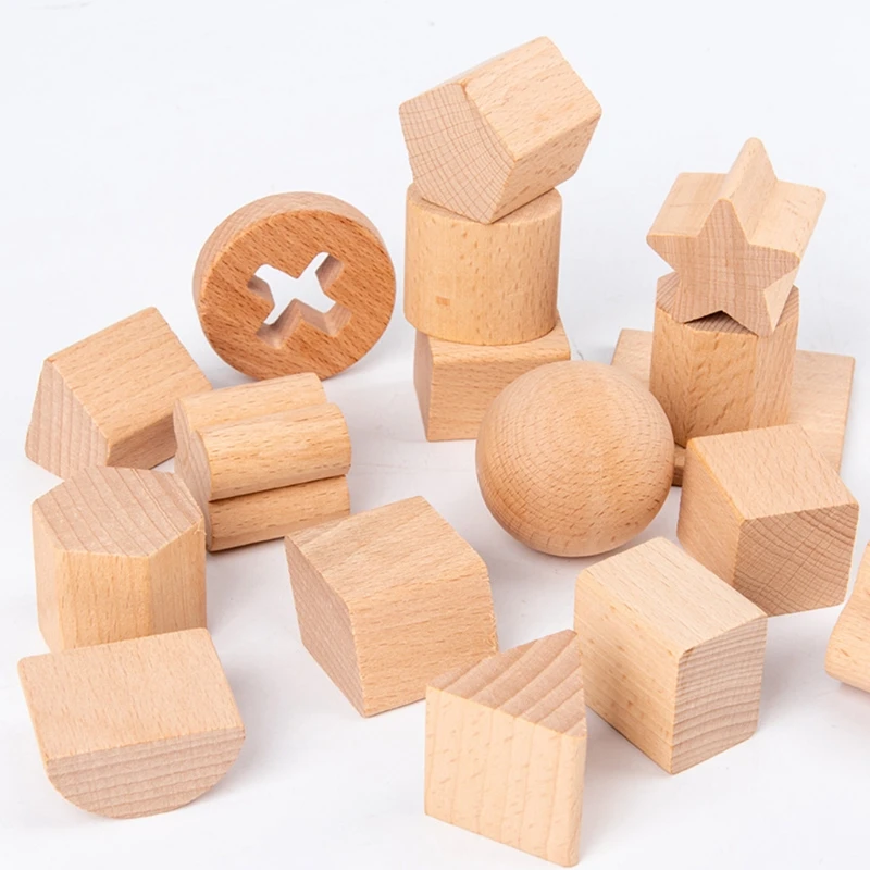 

17 Holes Wooden Shape Matching Sorter Cognitive Intelligent Training Children Early Educational Toys Preschool Gift