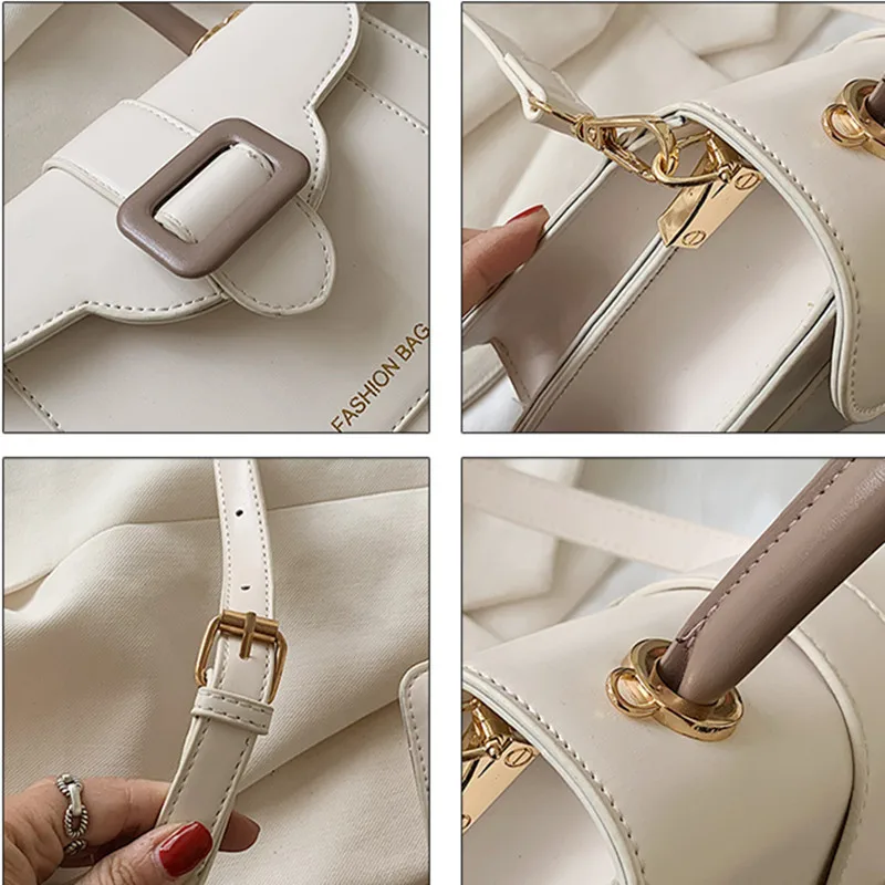 

Square Tote Bag 2020 Fashion New High-quality PU Leather Women's Designer Handbag Travel Shoulder Messenger Bags