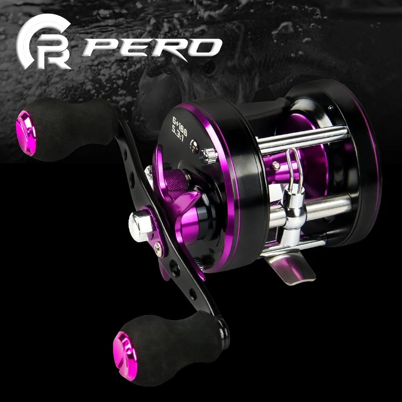 

PERO Jigging Reel Trolling Fishing Reel 6+1BB 5.3:1 Freshwater/Saltwater Drum Fishing Reels For Sea Boat Fishing Tackle 2021