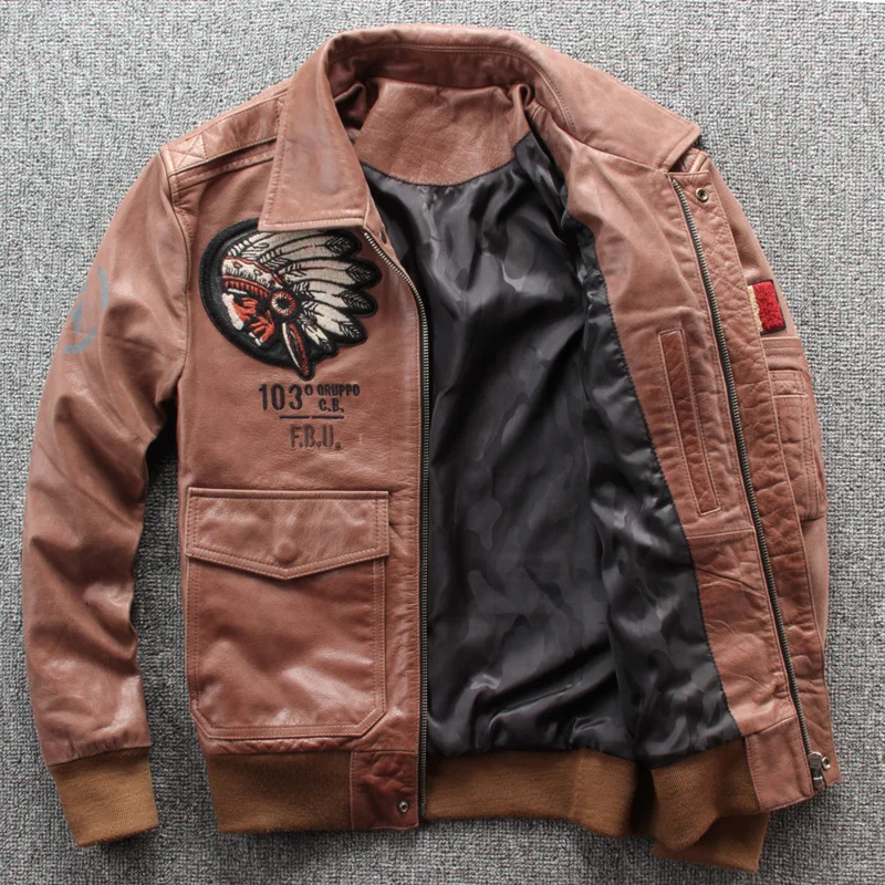 Фабрика 2020 Новинка для мужчин коричневый ВВС A1 пилот куртки индийская мода