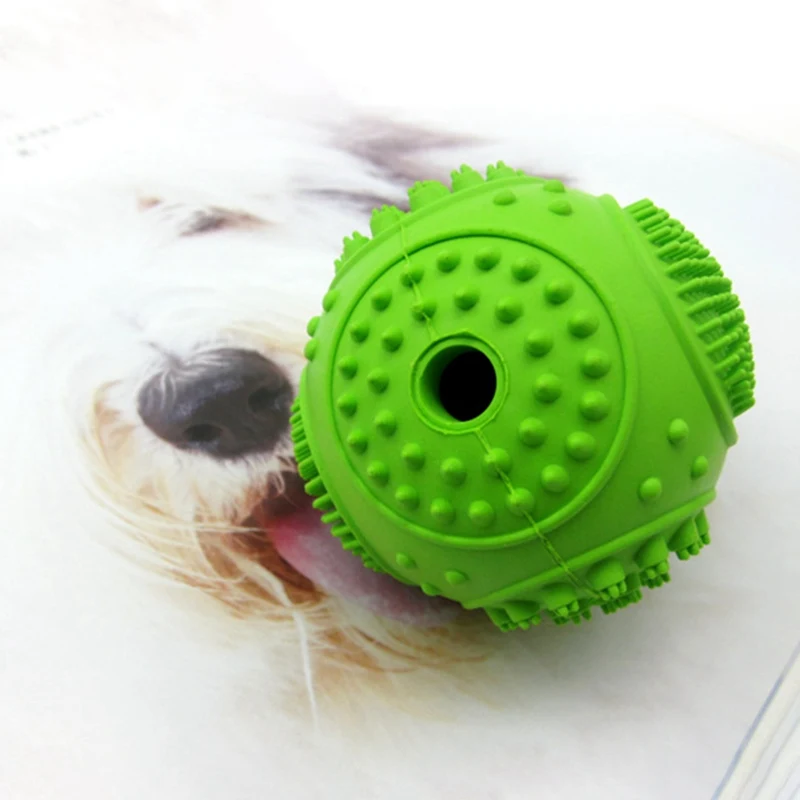 

High Quality Rubber Ball Toy Teeth Cleaning Supplies Interactive Dog Rolling Multifunction Chew ToyHOT