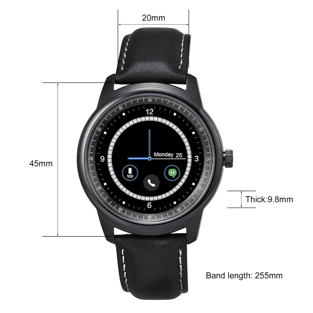 

LEMFO LEM1 Pedometer Sleep Monitoring Sport Smart Wristwatch Adsorption Charge Sync Phone Book for iOS for Android