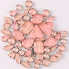 Серебряные когти, 50 шт.пакет, формы, Микс, желе, конфеты Lt, Персиковое стекло, стразы для пришивания, для Одежда Обувь Сумки, сделай сам