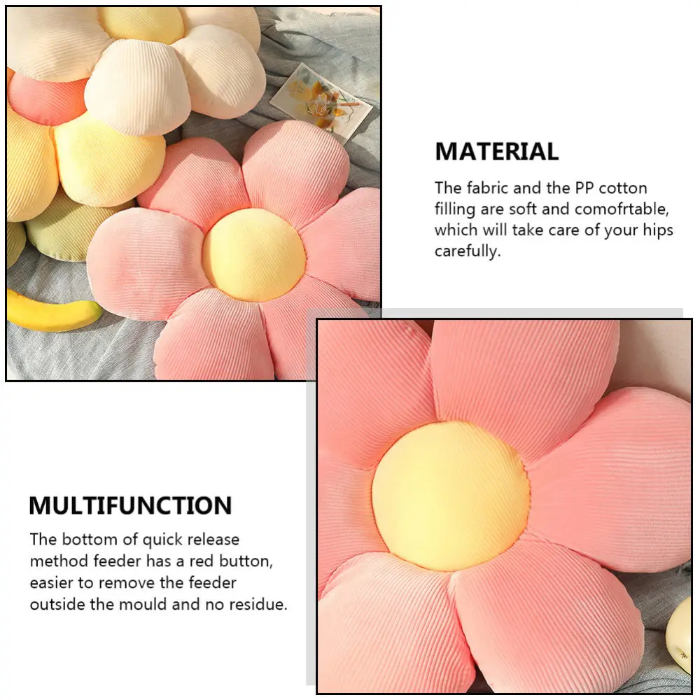 

1Pc Daisy Flower Floor Cushion Flower Pillow Flower Floor Pillow Throw Pillow