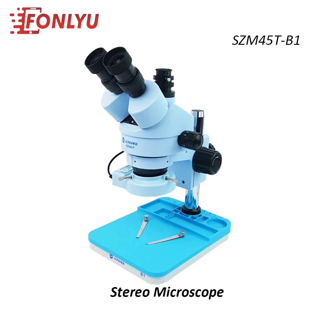 

SUNSHINE микроскоп для Мобильный телефон ремонт 7X-45X Цифровые микроскопы тринокулярный HD стерео HDMI Камера инструментами для часов, мужские часы...