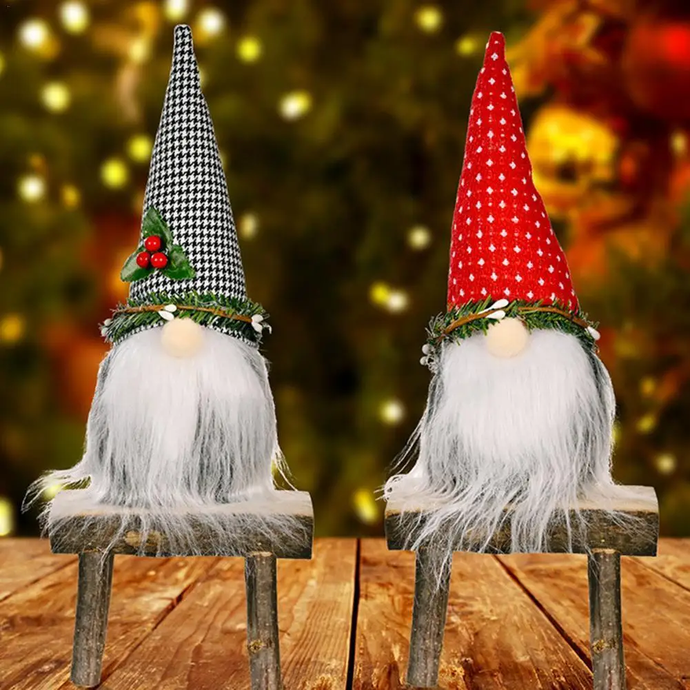 

Рождественская карликовая кукла 2021, новый продукт, украшение для празднования Рождества, заостренная шапка, матовые безликие кукольные укр...