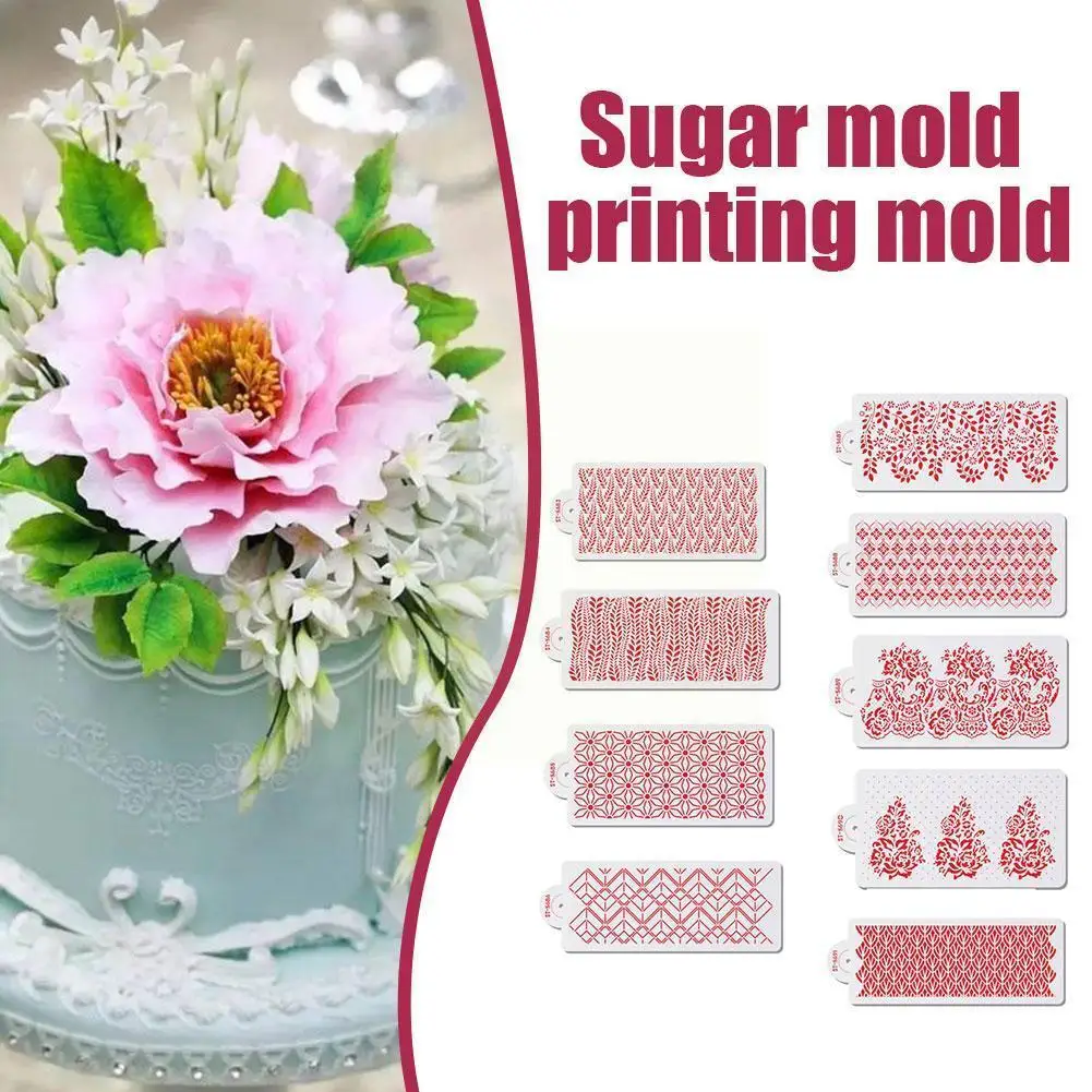 Трафарет для торта с узором листьев винограда пластиковый трафарет рисования на