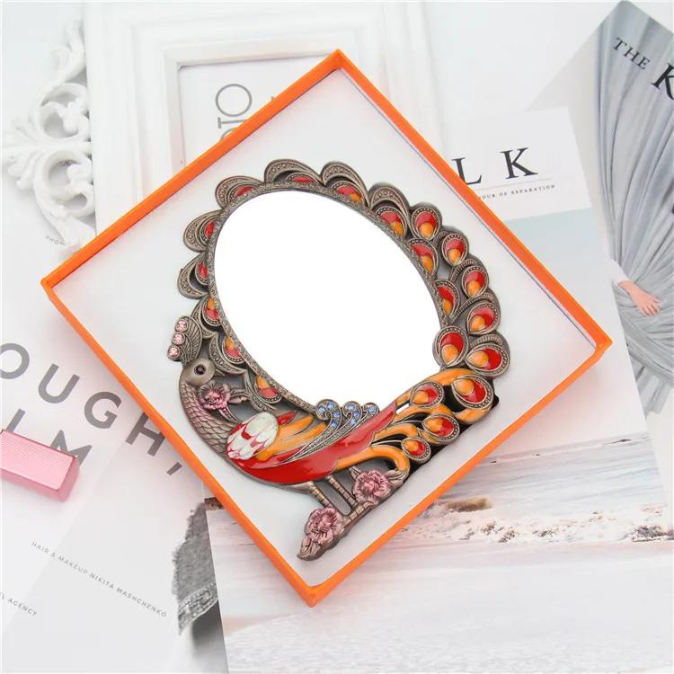 Портативное настольное зеркало для макияжа в европейском стиле русский ретро