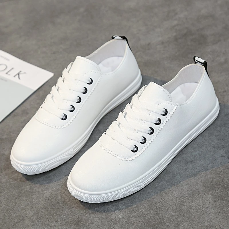 

Женские кроссовки 2021, модная дышащая обувь с вулканизированной подошвой, обувь из искусственной кожи на платформе, белая повседневная обув...