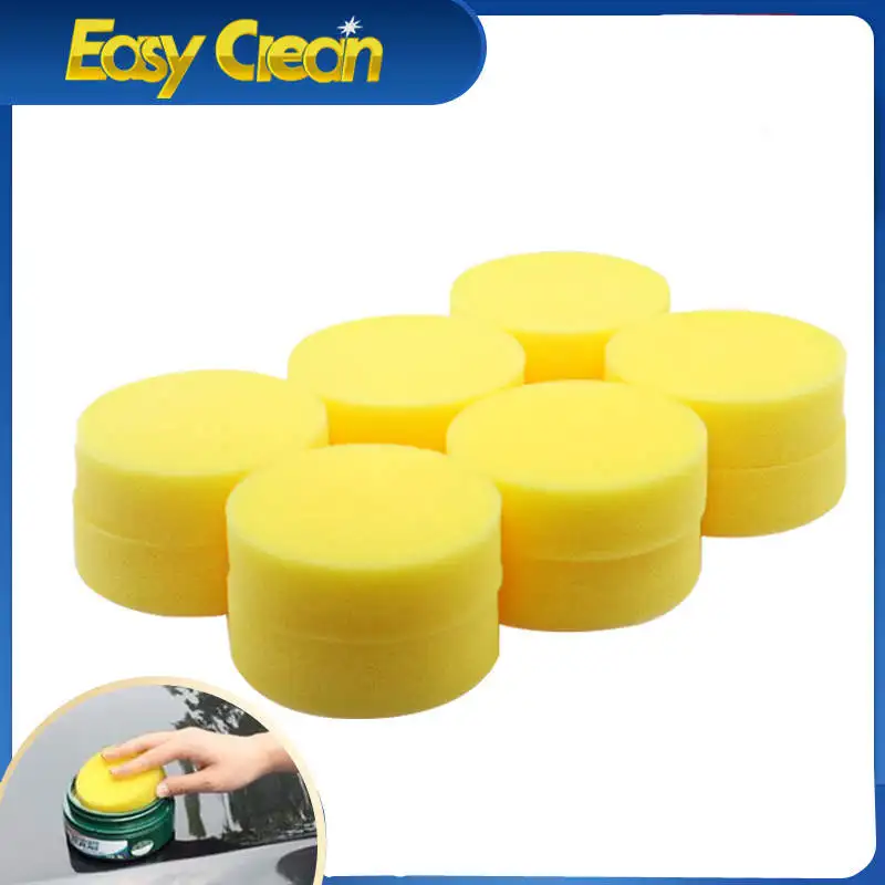 

Car Foam Sponge Wax Applicator Round Car Polishing and Waxing Sponge Car Detailing Cleaning Tools Cleaning Supplies Accessories