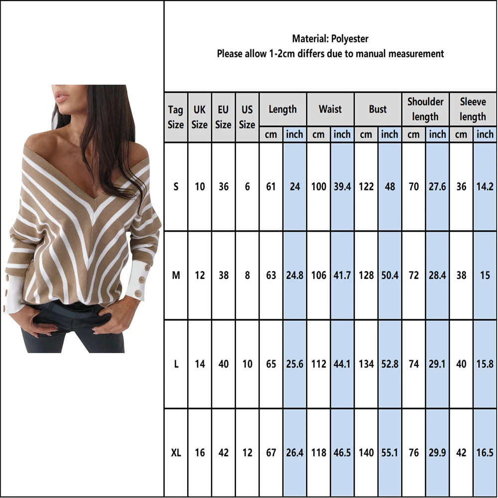 Женская футболка в полоску с длинным рукавом и v образным вырезом трикотажная