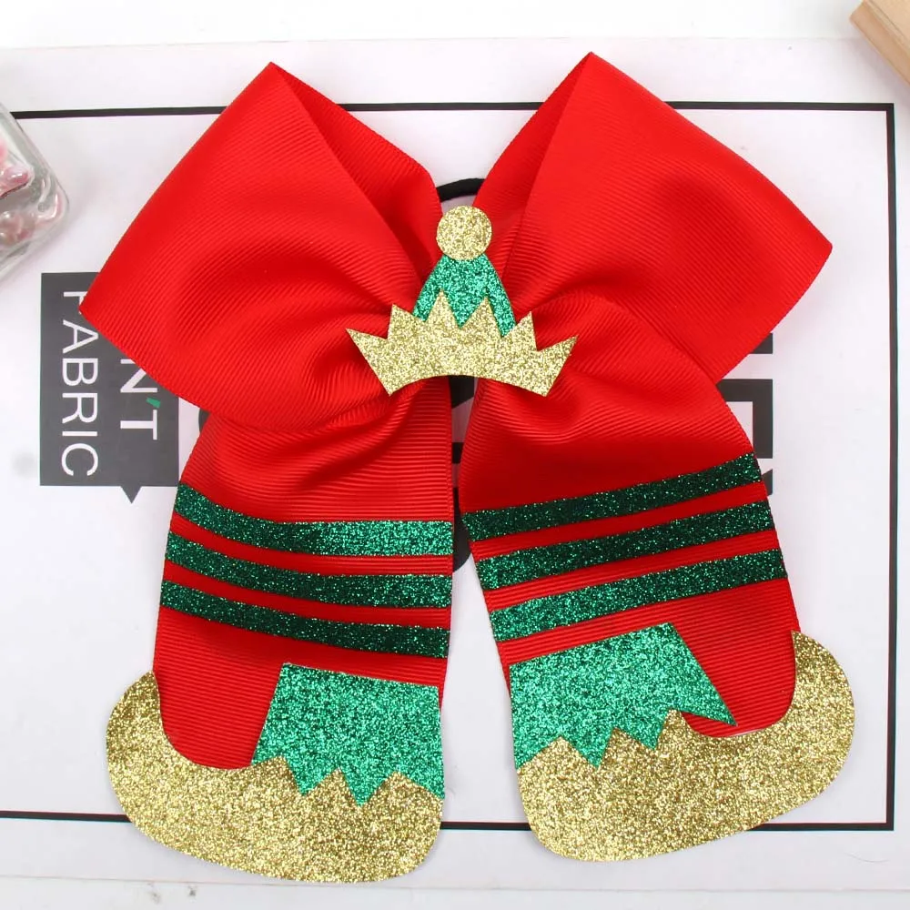 Рождественский бант с эластичной лентой для волос девочек женская обувь