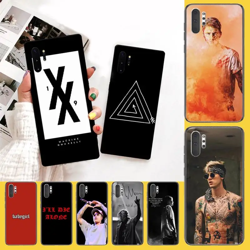 Чехол для телефона PENGHUWAN machine gun kelly чехол Samsung Note 3 4 5 7 8 9 10 pro M10 20 30|Бамперы| |