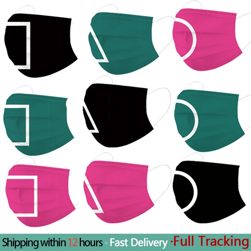 

10 -100 шт., одноразовые маски для взрослых